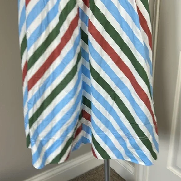 Anthropologie Maeve Halter Midi Sundress Blue White Red Green Sz M NEW - Picture 7 of 16